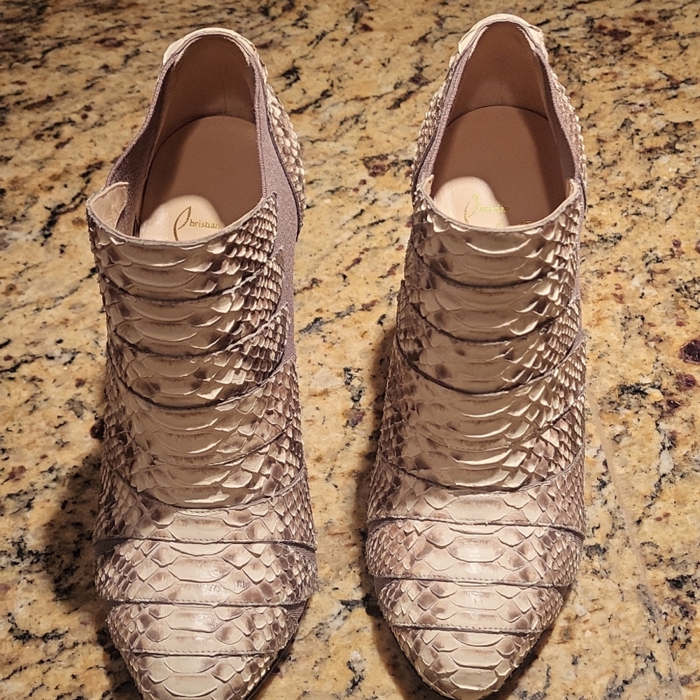 Christian Louboutin snakeskin heels size 8.5